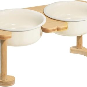 Elevated Ceramic Dog Bowl Set